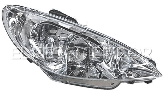 HEADLAMP Right side (passenger) PEUGEOT 206 (98-09) 3 Ptas./5 Ptas. Fastback - 11544004