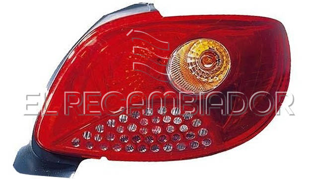 PILOTO TRASERO Lado derecho (acompañante) PEUGEOT 206 Plus (09-13) - 16544312