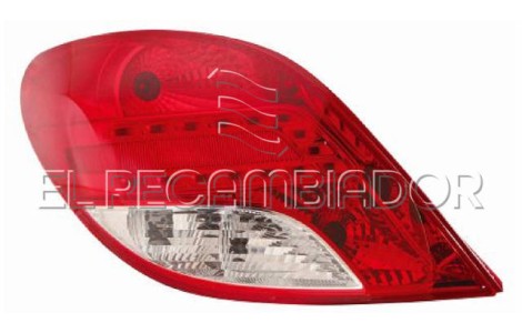 PILOTO TRASERO Lado izquierdo (conductor) PEUGEOT 207 (09-14) 3 Ptas. / 5 Ptas. - 16544333