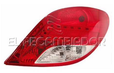PILOTO TRASERO Lado derecho (acompañante) PEUGEOT 207 (09-14) 3 Ptas. / 5 Ptas. - 16544334