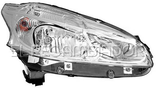 HEADLAMP Right side (passenger) PEUGEOT 208 (12-15) - 11544402