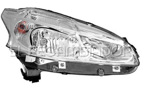 HEADLAMP Right side (passenger) PEUGEOT 208 (12-15) - 11544402