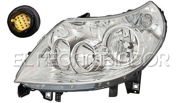 HEADLAMP Left side (driver) PEUGEOT BOXER (06-13) - 11305405