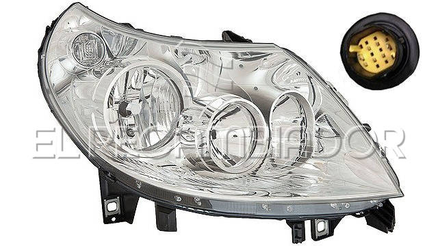 HEADLAMP Right side (passenger) PEUGEOT BOXER (06-13) - 11305406