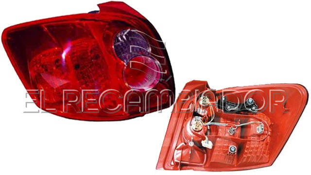 REAR LAMP Left side (driver) TOYOTA AURIS (07-10) 3 Ptas. / 5 Ptas. - 16901331