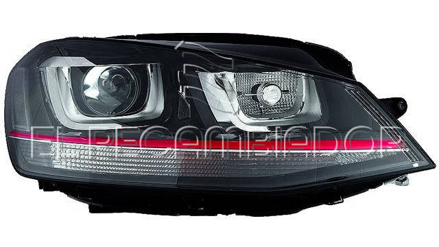 HEADLAMP Right side (passenger) VW GOLF (13-17) GTI-GTD-GTE-TSI-TDE-R - 11010712