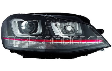 HEADLAMP Right side (passenger) VW GOLF (13-17) GTI-GTD-GTE-TSI-TDE-R - 11010712
