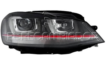 HEADLAMP Right side (passenger) VW GOLF (13-17) GTI-GTD-GTE-TSI-TDE-R - 11010752